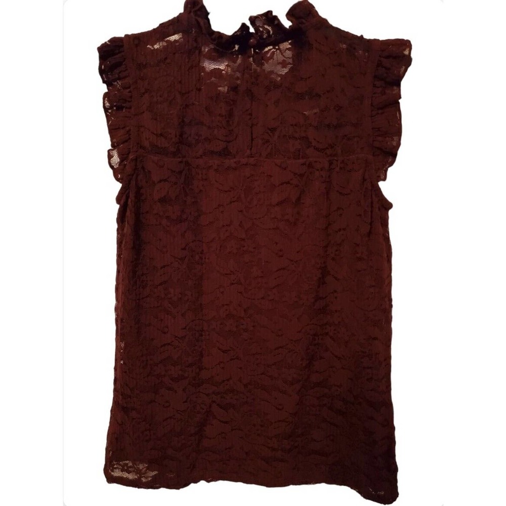 Lily Bleu Ladies Lace Burgundy Top